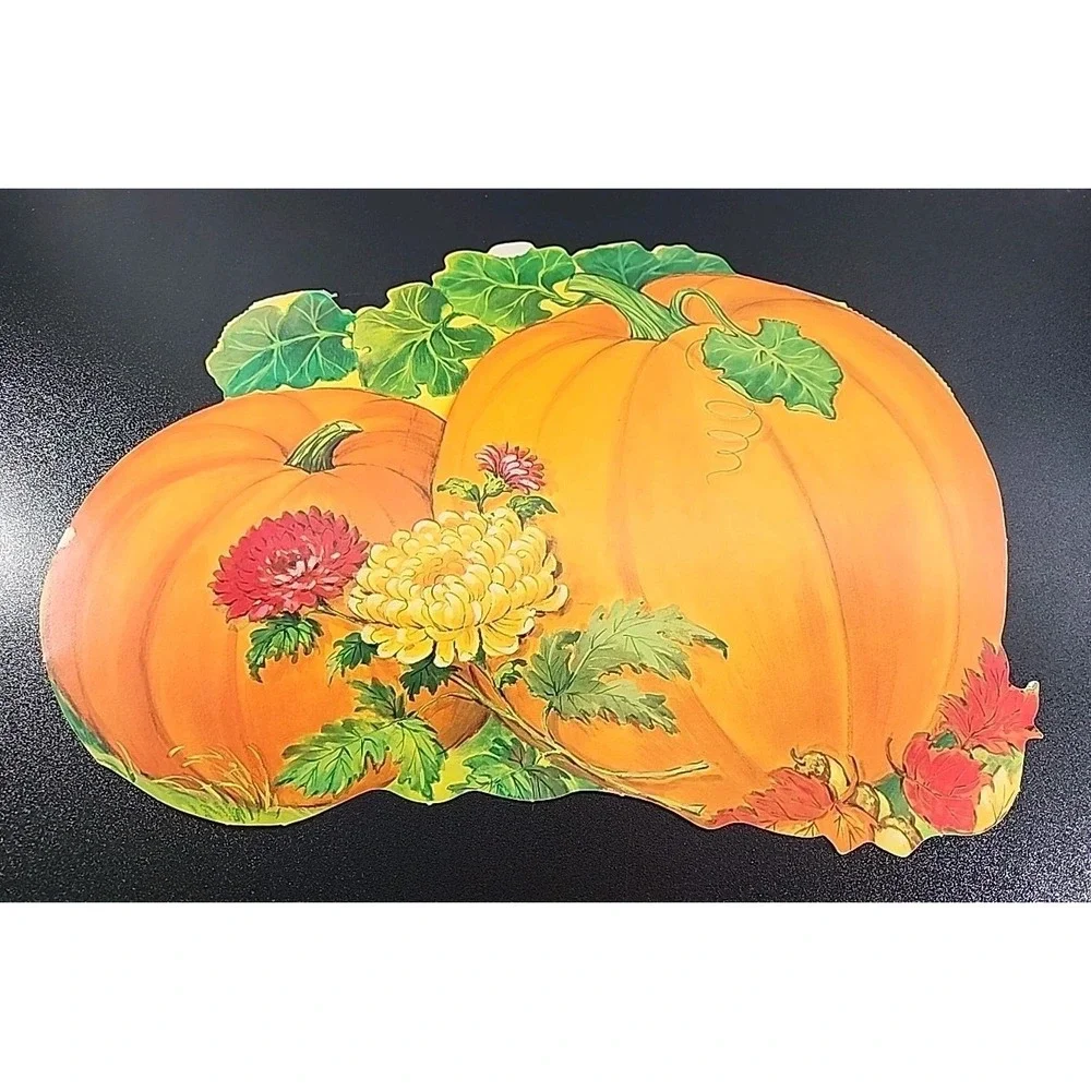 Pumpkins & Flowers Double Sided Die‎ Cut Bulletin Board Aid 12